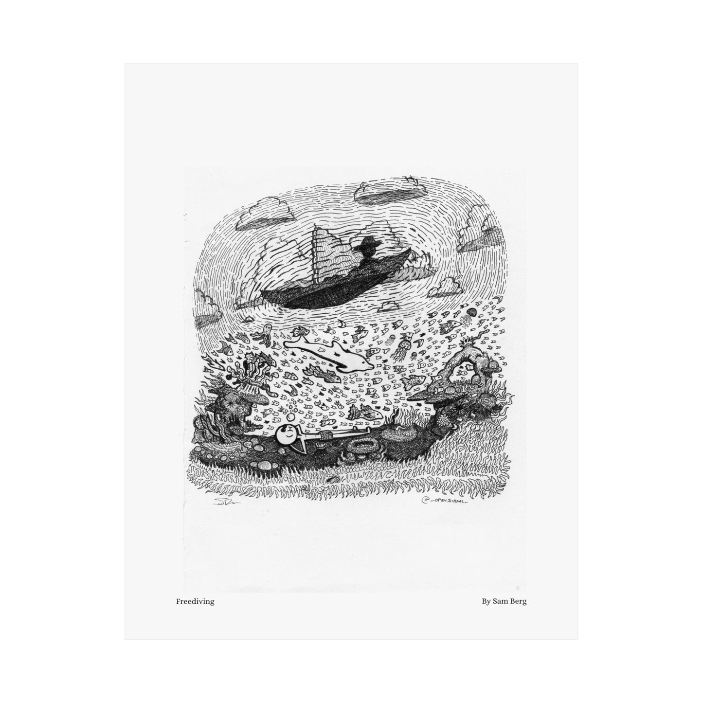 Print of "Freediving"