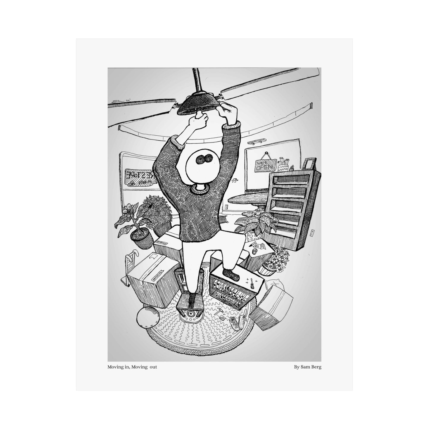 Print of "Moving in, Moving out"