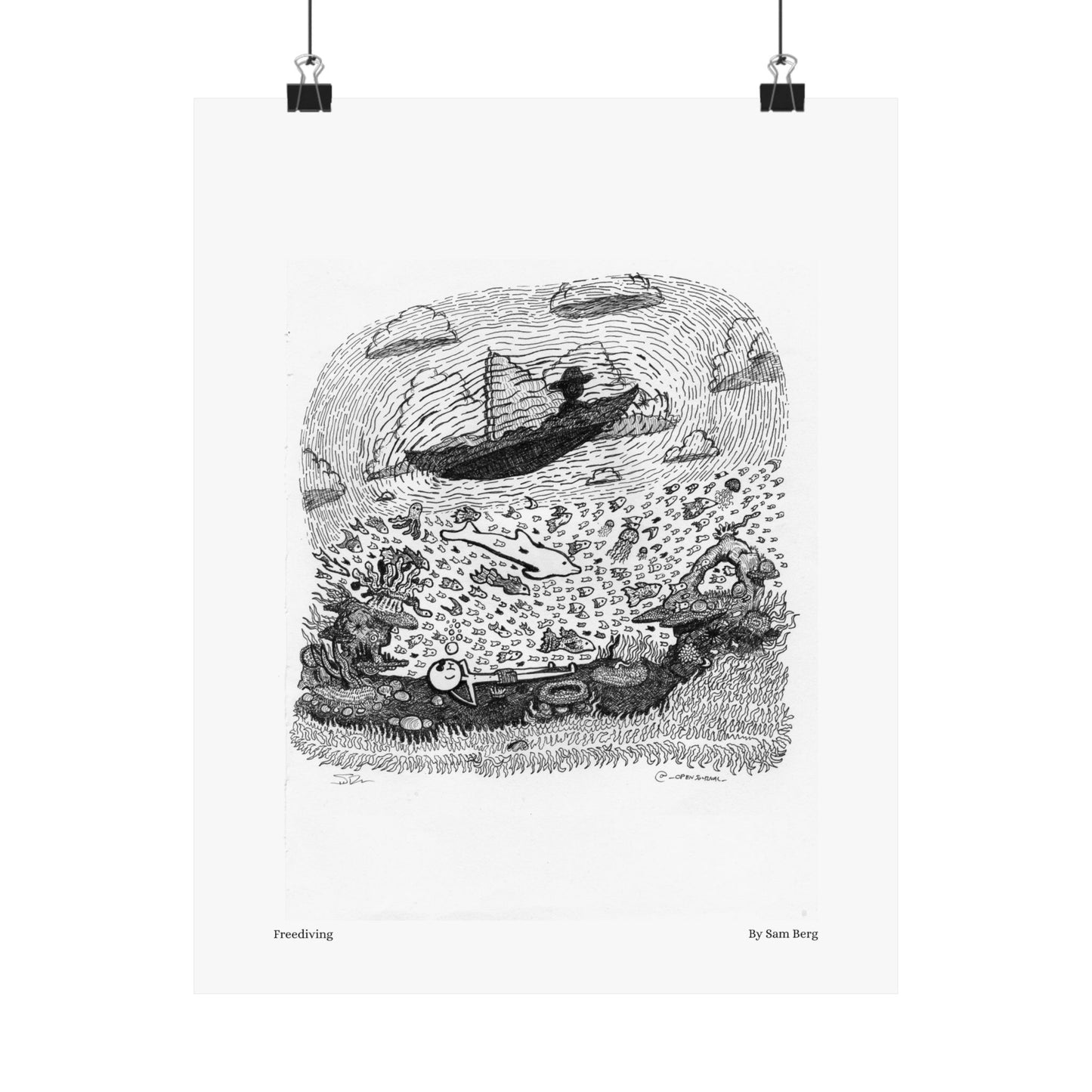 Print of "Freediving"