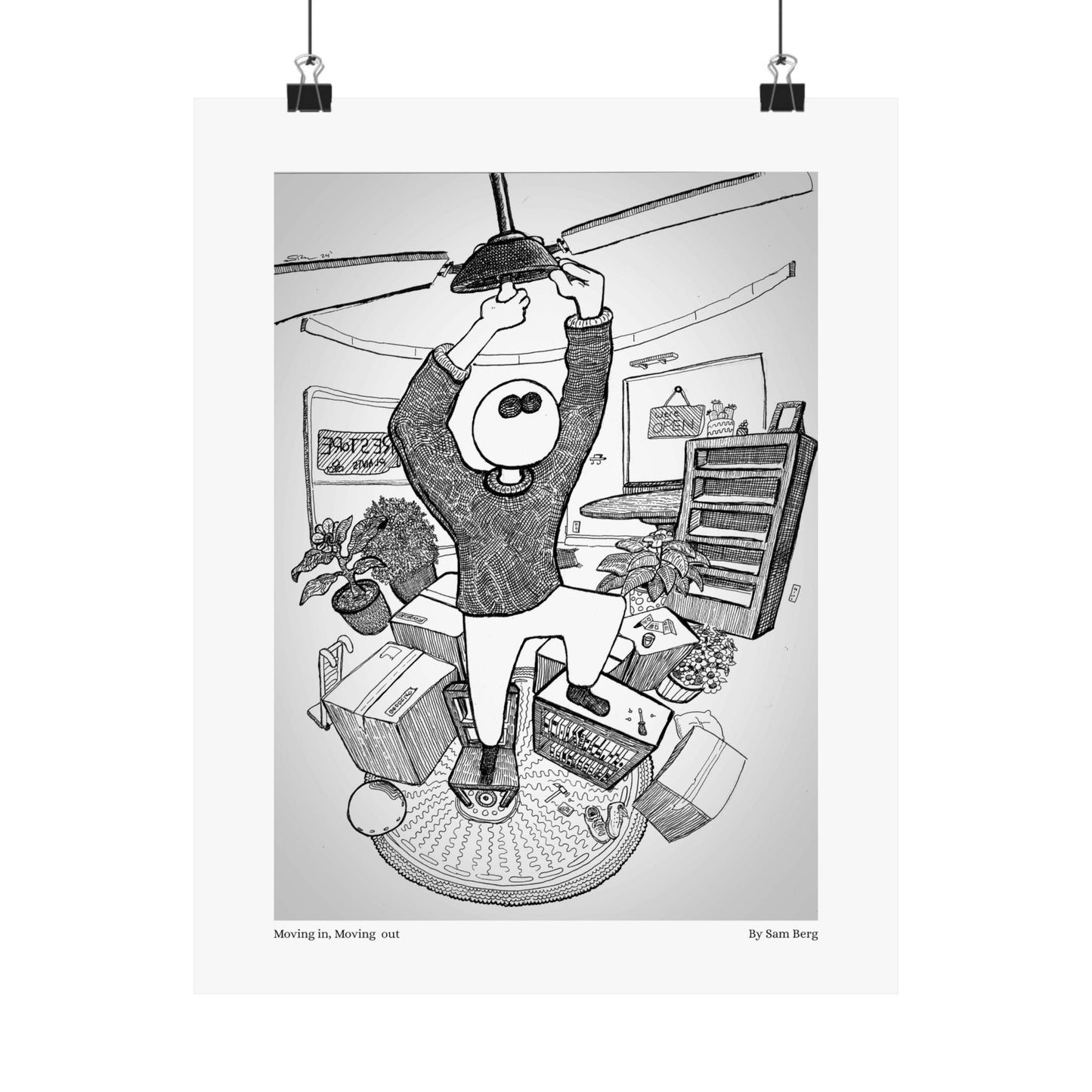Print of "Moving in, Moving out"